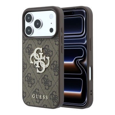 Funda Guess 4G Rhinestone Logo iPhone 18/17 Pro Max | Marrón