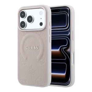 Funda Guess Saffiano Ring Stand iPhone 18/17 Pro Max Rosa | Mayorista