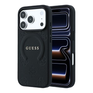Funda Guess Saffiano Ring Stand iPhone 18/17 Pro Max Negro | Mayorista