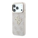 Funda Guess 4G Rhinestone Marco Metálico Dorado iPhone 18/17 Pro Max Rosa | Mayorista