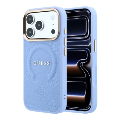 Funda Guess Saffiano Ring Stand iPhone 18/17 Pro Max Azul | Mayorista