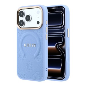 Funda Guess Saffiano Ring Stand iPhone 18/17 Pro Max Azul | Mayorista