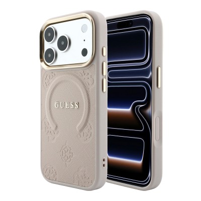 Funda Guess Saffiano Ring Stand iPhone 18/17 Pro Max Rosa | Mayorista