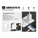 Cargador GaN 25W Lenyes LCH28 Tipo-C a Tipo-C Blanco | Mayorista