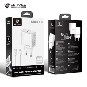 Cargador GaN 20W Lenyes LCH20 Tipo-C Blanco | Mayorista
