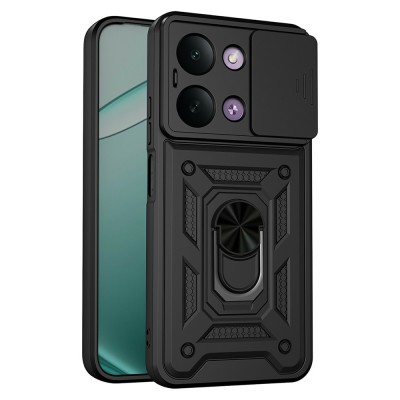 Funda Armadura con Tapa Deslizante Redmi 14C Cámara y Anillo | Wephone Mayorista