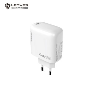 Cargador GaN 45W 1x USB-C Lenyes LCH94-US Blanco