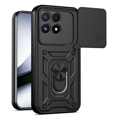 Funda Armadura con Tapa Deslizante Poco F9 Pro Cámara y Anillo | Wephone Mayorista